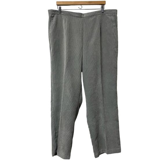Alfred Dunner Sz 22 Prop Medium Corduroy Pants Elastic Comfort Waist Pocket - Picture 1 of 5